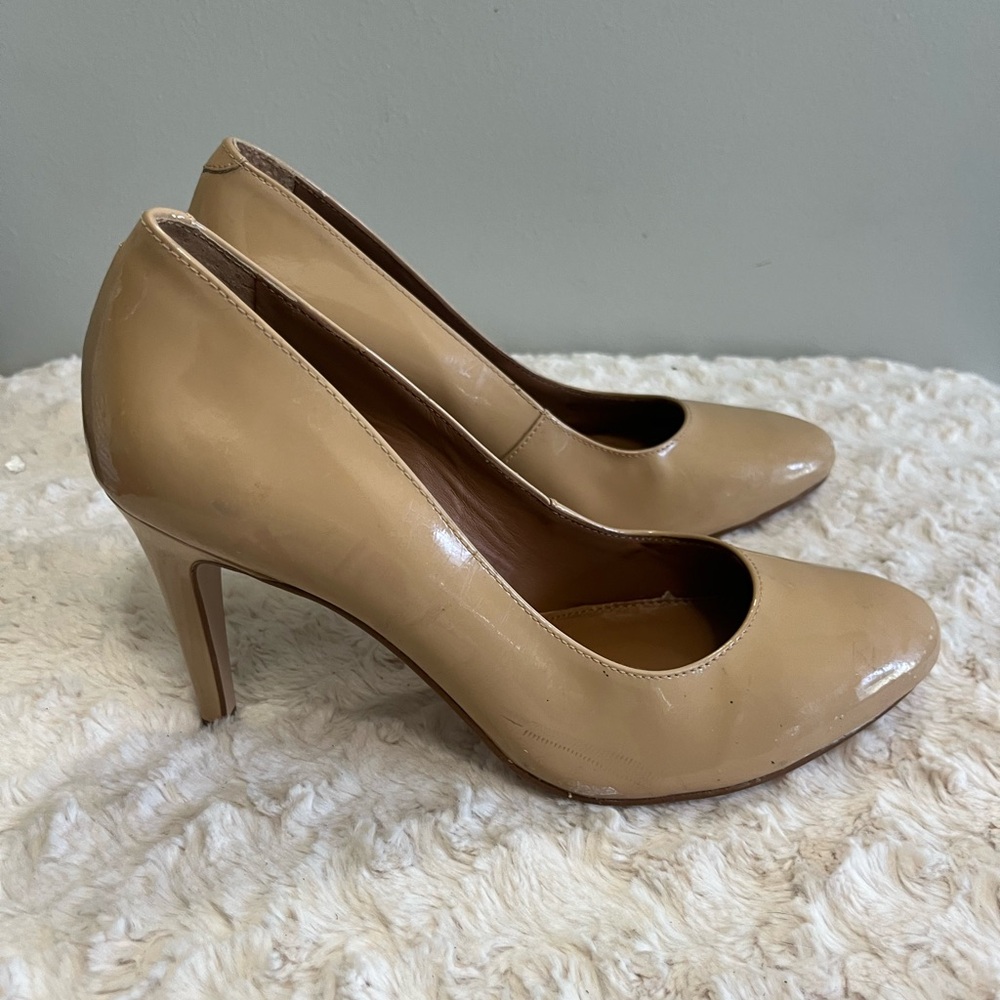 Rebecca‎ Allen patent nude pump heel New 7